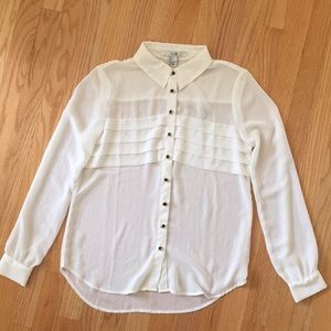 White Button-Down Blouse